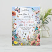 Lente en Zomer Bloeiende Bloemen Kaart (Staand voorkant)