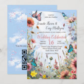 Lente en Zomer Bloeiende Bloemen Kaart (Voorkant / Achterkant)