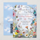 Lente en Zomer Bloeiende Bloemen Kaart (Voorkant / Achterkant)