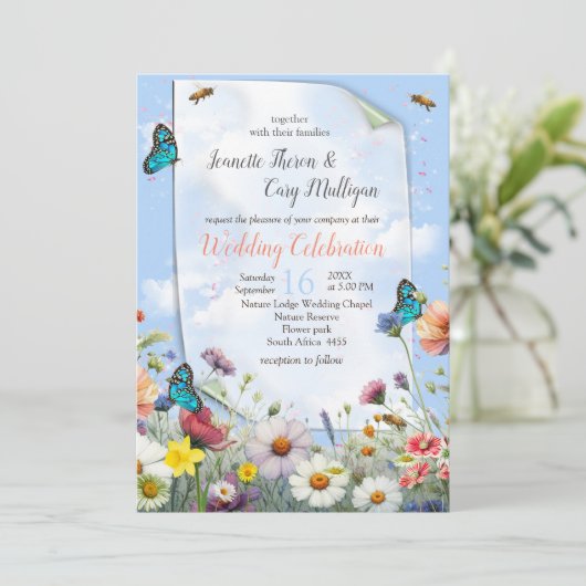 Lente en Zomer Bloeiende Bloemen Kaart (Staand voorkant)