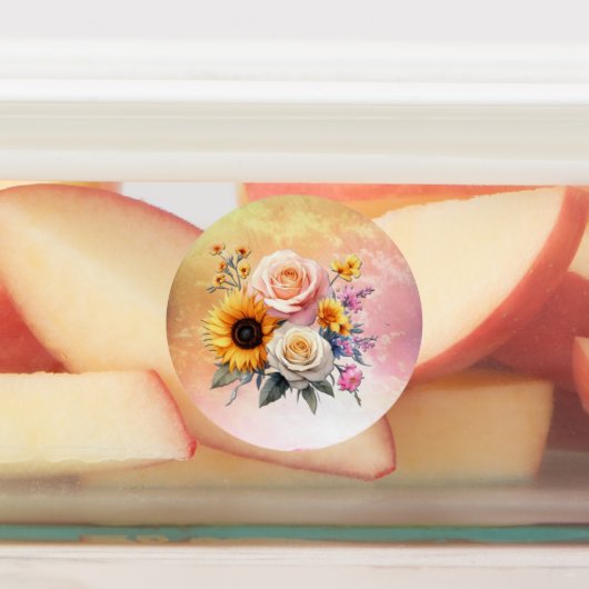 Lente en Zomer Bloeiende Bloemen Labels (Aangebracht)