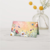 Lente en Zomer Bloeiende Bloemen Plaatskaartje (Achterkant)