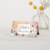 Lente en Zomer Bloeiende Bloemen Plaatskaartje (Voorkant)