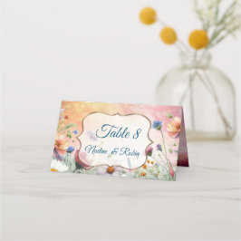 Lente en Zomer Bloeiende Bloemen Plaatskaartje