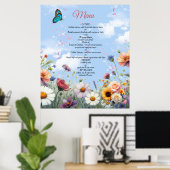 Lente en Zomer Bloeiende Bloemen Poster (Thuiskantoor)