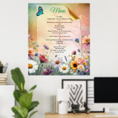Lente en Zomer Bloeiende Bloemen Poster (Thuiskantoor)