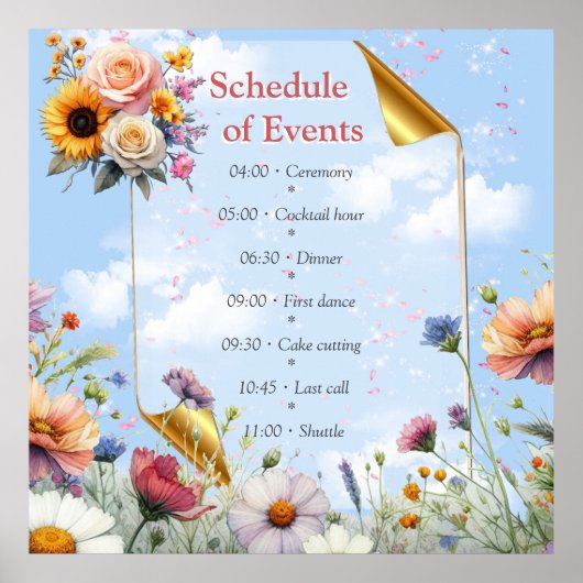 Lente en Zomer Bloeiende Bloemen Poster (Voorkant)