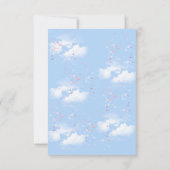 Lente en Zomer Bloeiende Bloemen RSVP Kaartje (Achterkant)