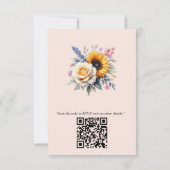Lente en Zomer Bloeiende Bloemen RSVP Kaartje (Achterkant)
