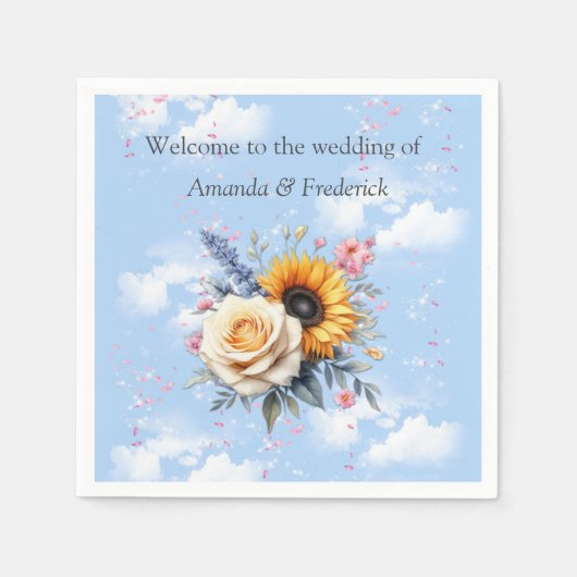 Lente en Zomer Bloeiende Bloemen Servet (Voorkant)