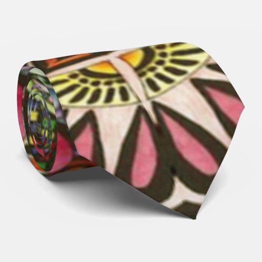 Lente en Zomer Bloeiende Bloemen Stropdas (Opgerold)