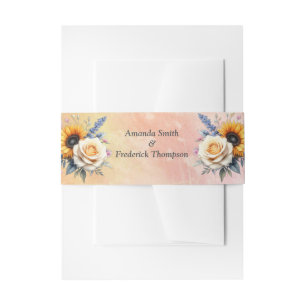 Lente en Zomer Bloeiende Bloemen Uitnodigingen Wikkel