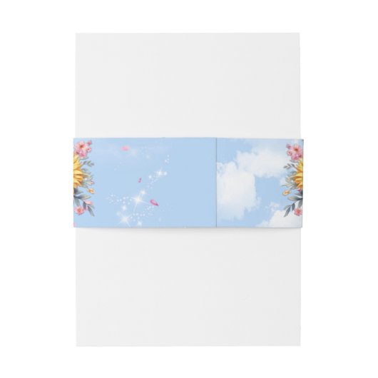 Lente en Zomer Bloeiende Bloemen Uitnodigingen Wikkel (Achterkant Voorbeeld)