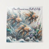 Lente en Zomer Bloeiende Bloemen Wandkleed (Voorkant)