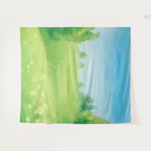 Lente en Zomer Landschap Foto Achtergrond Wandkleed (Voorkant (horizontaal))