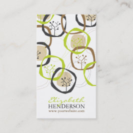 Lente en zomerse biologische bomen Moderne Natuur Visitekaartje