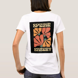 Lente Energie Retro Bloemendesign | Vintage Abstra T-shirt