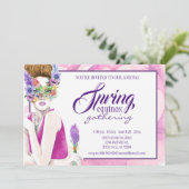 Lente Equinox Bloem Maiden Party Kaart (Staand voorkant)