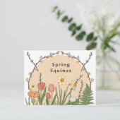 lente-Equinox Briefkaart (Staand voorkant)