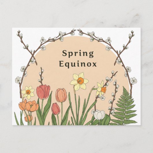 lente-Equinox Briefkaart (Voorkant)