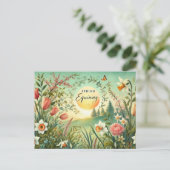 lente-Equinox Briefkaart (Staand voorkant)