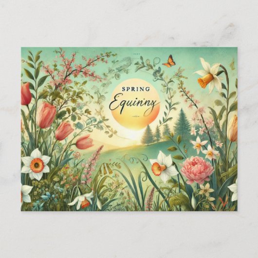 lente-Equinox Briefkaart (Voorkant)