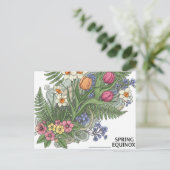 lente-Equinox Briefkaart (Staand voorkant)