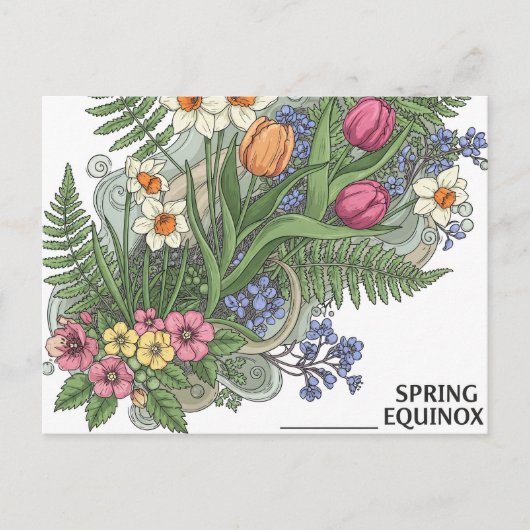 lente-Equinox Briefkaart (Voorkant)