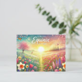 lente-Equinox Briefkaart (Staand voorkant)