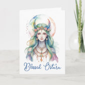 Lente Equinox Gezegende Ostara Pagan Groet Feestdagen Kaart (Voorkant)