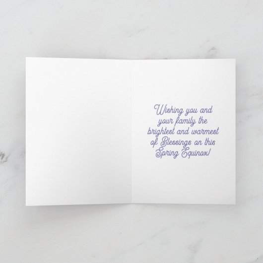 Lente Equinox Gezegende Ostara Pagan Groet Feestdagen Kaart (Binnen)