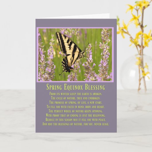 lente-Equinox-verwekking Kaart (Gele Bloem)