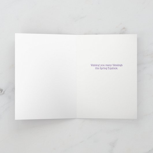 Lente Equinox Zegeningen Gedicht Kolibrie Kaart (Binnen)