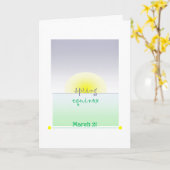 lente-equinoxkaart kaart (Gele Bloem)