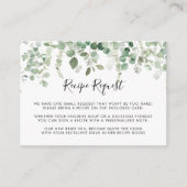 Lente Eucalyptus Groene Huwelijksrecept Verzoek Informatiekaartje (Voorkant)