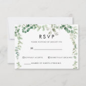 Lente Eucalyptus Groene Minimalistische RSVP (Voorkant)