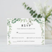 Lente Eucalyptus Groenery Minimalistische RSVP (Staand voorkant)