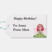  lente fee meisje's verjaardagsfeest cadeaulabel (Achterkant Horizontaal)