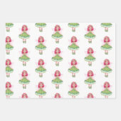  lente fee meisje's verjaardagsfeest inpakpapier vel (Voorkant)