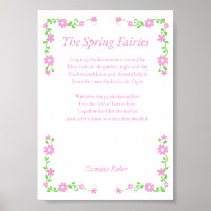 Lente Feeëngedicht Afdruk Poster