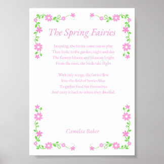 Lente Feeëngedicht Afdruk Poster