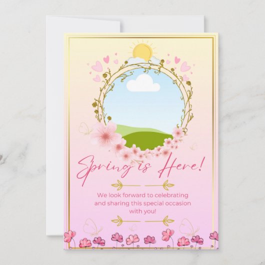 Lente Feest Kaart (Voorkant)