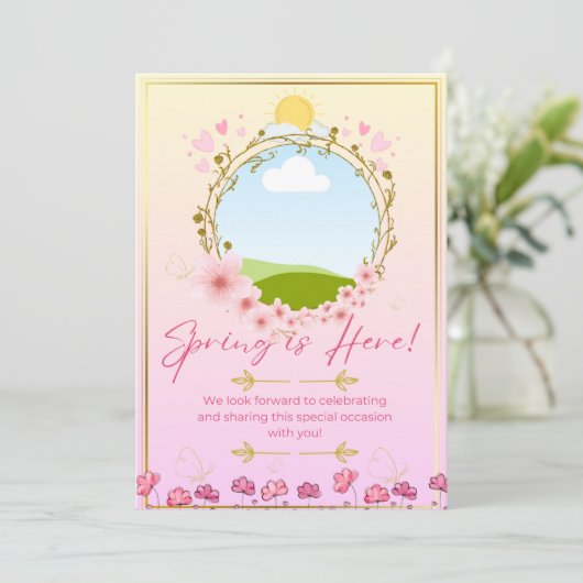 Lente Feest Kaart (Staand voorkant)