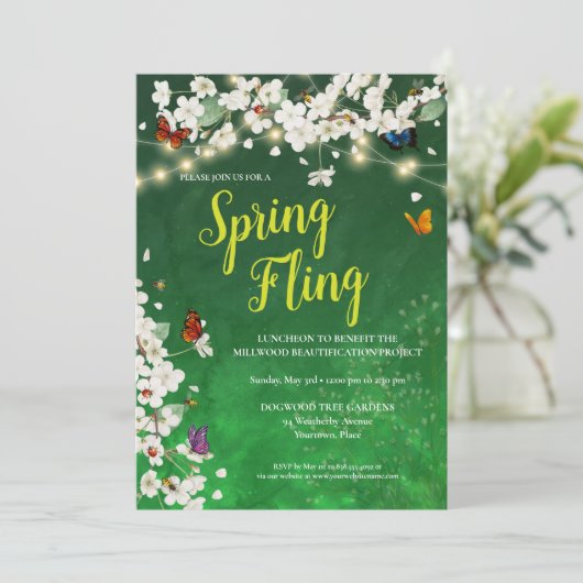 Lente Feest Tuinfeest Viering Kaart (Staand voorkant)