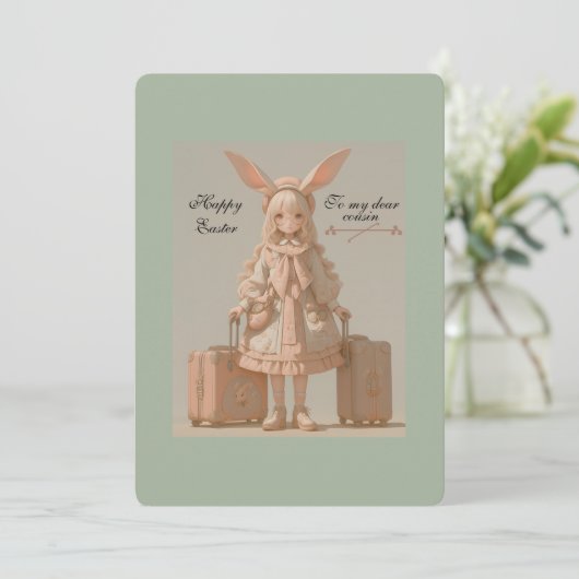  lente, feestdagenkaart (Staand voorkant)