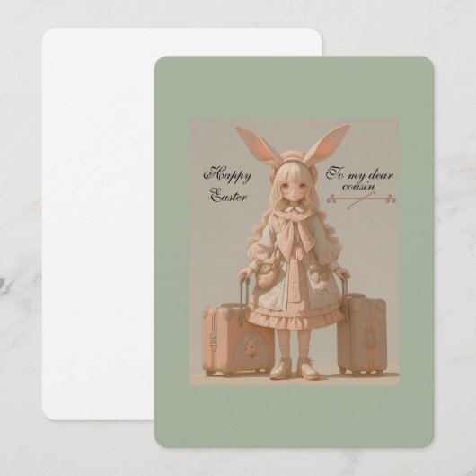  lente, feestdagenkaart (Voorkant / Achterkant)