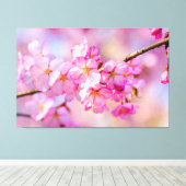 Lente Festival Van Verse Roze Kersenbloesems Canvas Afdruk (Insitu (Houten vloer))