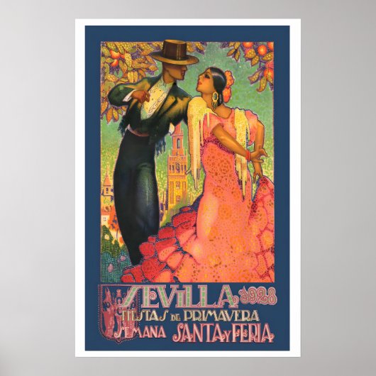 Lente Festivals in Sevilla, Heilige Week en Kermis Poster (Voorkant)