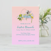 Lente Fling Birdhouse Pasen Brunch Kaart (Staand voorkant)