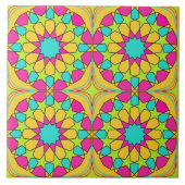 Lente Fling Marokkaans Mozaïek Patroon Tegeltje (Voorkant)